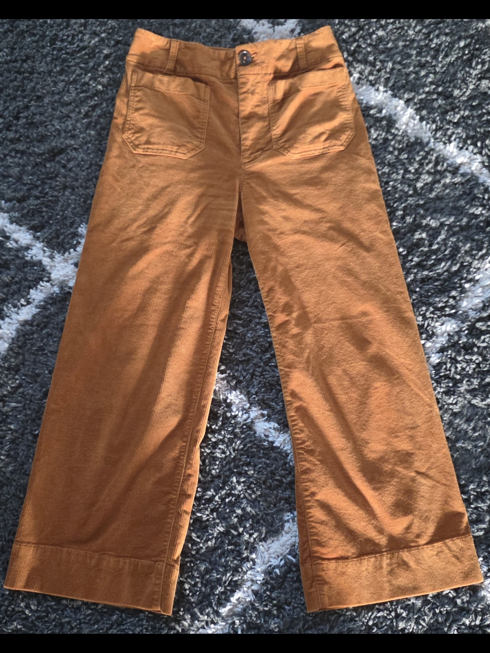 Anthropologie Maeve Corduroy Wide Leg Pants in Warm Copper Size 27 - Picture 7 of 8